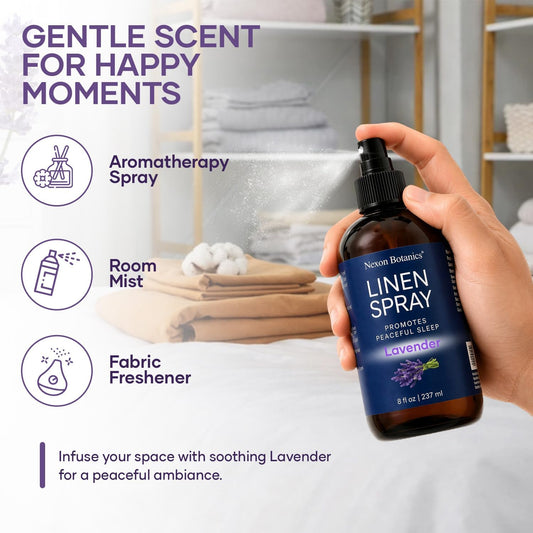 Lavender Linen Spray and Soothing Room Mist 8 fl oz with Gentle Scent