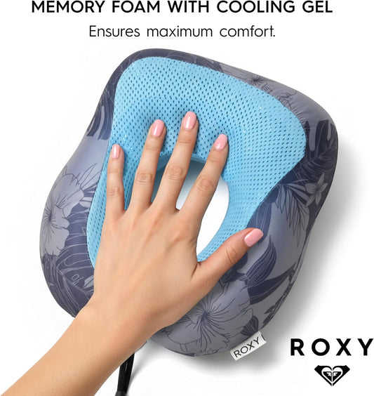 Cooling Gel Neck Pillow, Memory Foam Travel Neck Pillow for Airplane, Ergonomic Neck Support Pillow for Travel, Plane, Car & Office, Breathable Washable Cover, Pink