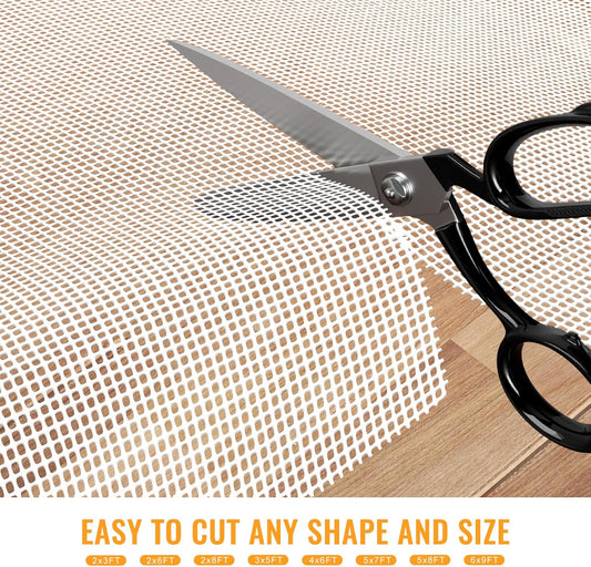 Silicone Non Slip Rug Pad, Anti Skid Thick Area Rug Pad Gripper, Under Carpet Rug Mats for Hardwood Surface Floors, Keep Rugs in Place-2x3 Ft