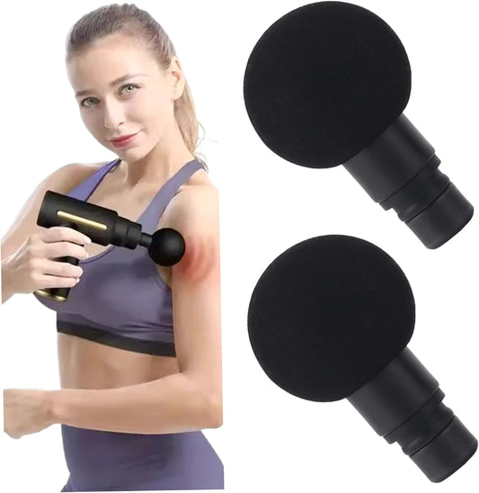 Massage Gun Attachments - 2PCS Round Plastic Replacement Heads, for Muscle Relaxing