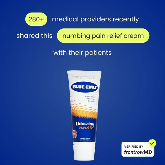 Lidocaine Pain Relief Cream for Numbing Relief, 2.7 oz, 1 Pack