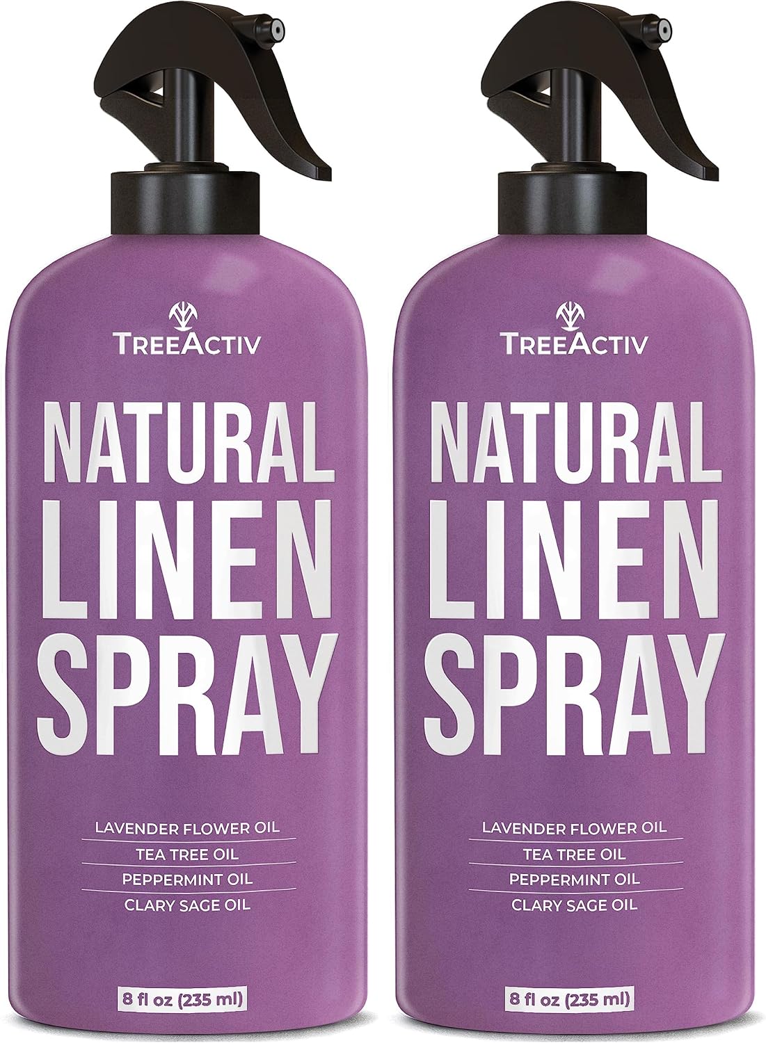 Natural Linen Spray, 8 fl oz, Lavender for Sleep, Beddings, Pillows, and Sheets With Tea Tree, Pillow Mist Freshener, 2000+ Sprays