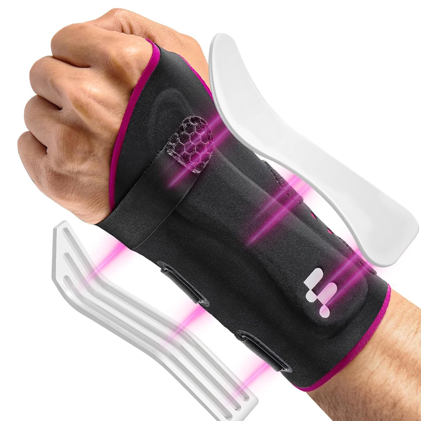 Ultra Thin Carpal Tunnel Wrist Brace - Breathable Yoga Fabric with S-Splints for Pain Relief, Tendonitis, Typing & Sleeping, Injury Recovery (Right Hand, S)