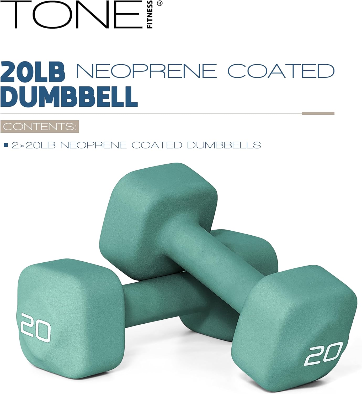 Neoprene Dumbbell Weight Pairs with Anti-Roll Square Head | Multiple Options