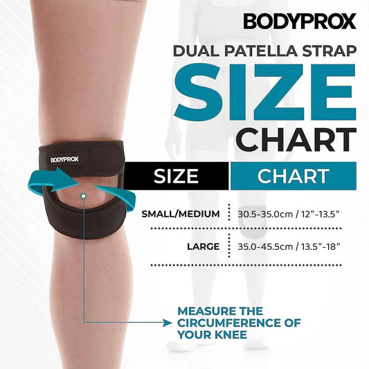 Patellar Tendon Support Strap (Large), Knee Pain Relief Adjustable Neoprene Knee Strap for Running, Arthritis, Jumper, Tennis Injury Recovery