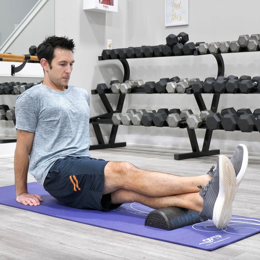 AXIS Firm Density Foam Roller – Round, Black, 36" x 6" | High density foam roller for heavy use, physical therapy, yoga, Pilates, fitness exercise & sports training, smooth surface
