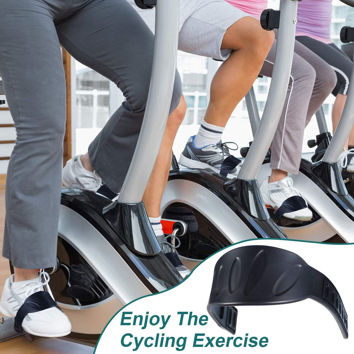 2 Pairs Exercise Bike Pedal Straps, Widened Straps 2.24 x 12.99 in | Adjustable Buckle, Non Slip Grip, for Exercise Cycle Home or Gym, Secure Foot Hold