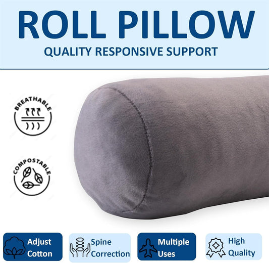 Neck Roll Pillow,Cervical Neck Pillow Bolster Pillow for Sleeping