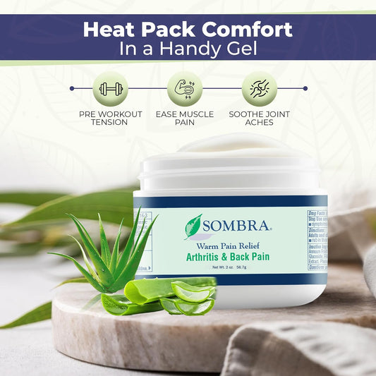 Sombra Warm Pain Relief 8 oz Jar for Arthritis, Back Pain & Pre-Exercise