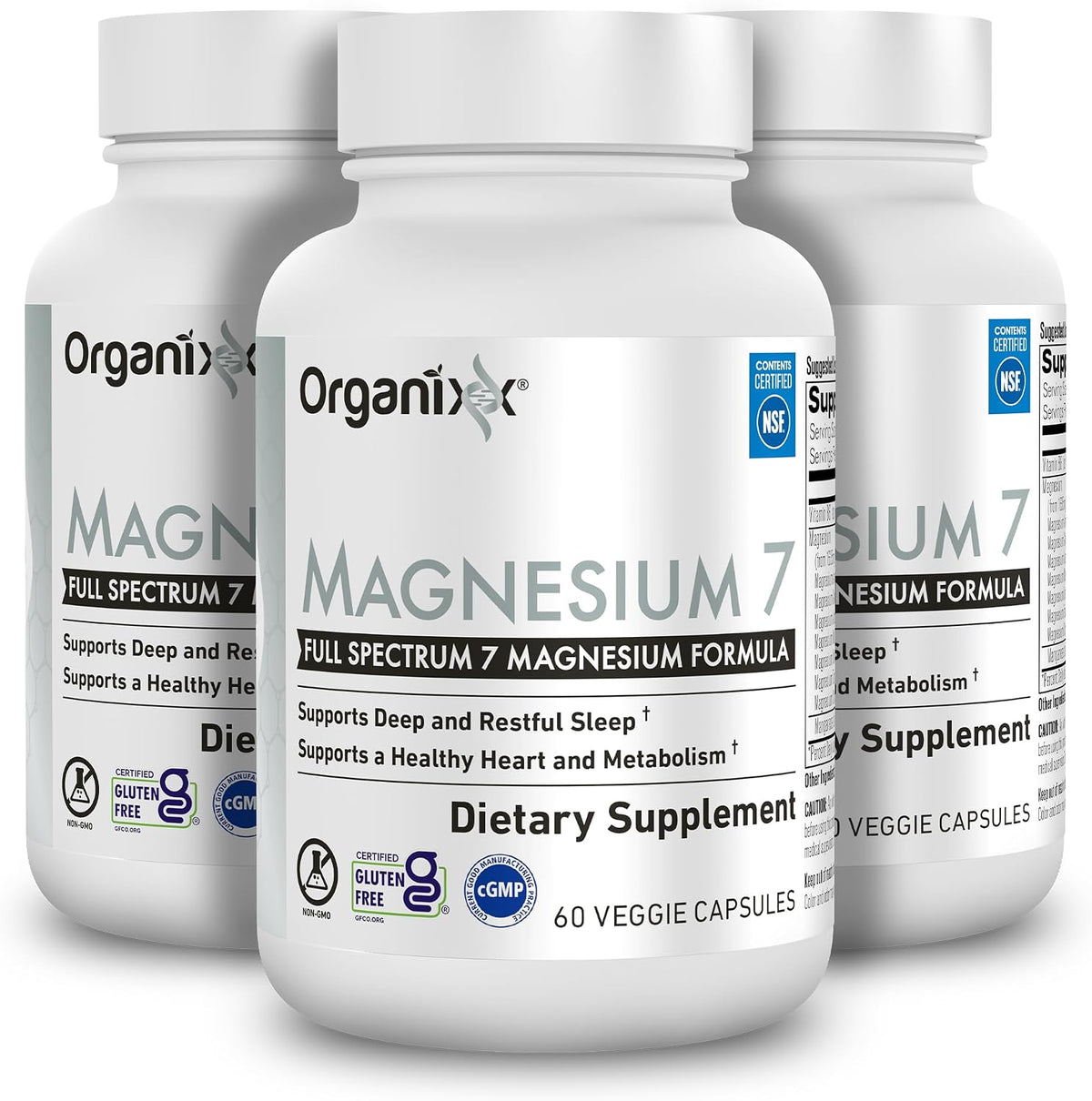 Magnesium 7 Complex, Sleep & Muscle Support, 60 Caps