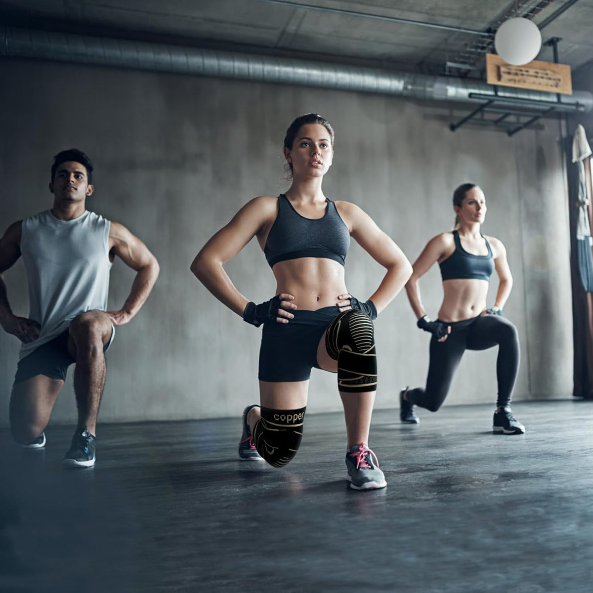 Copper Knee Braces with Strap for Knee Pain Women and Men(2 Pack), Knee Compression Sleeve for Arthritis, ACL, Meniscus Tear, Joint Pain Relief, Knee Support for Working, Running, Weightlifting(M)