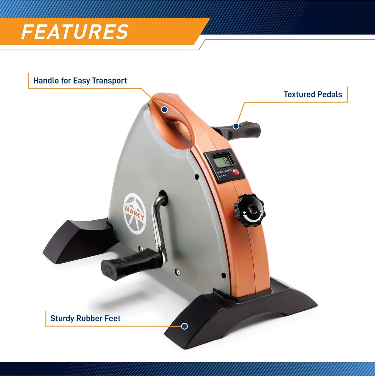 Under Desk Mini Pedal Leg and Arm Exercise Cycle with Adjustable Magnetic Resistance Leg Exercisers