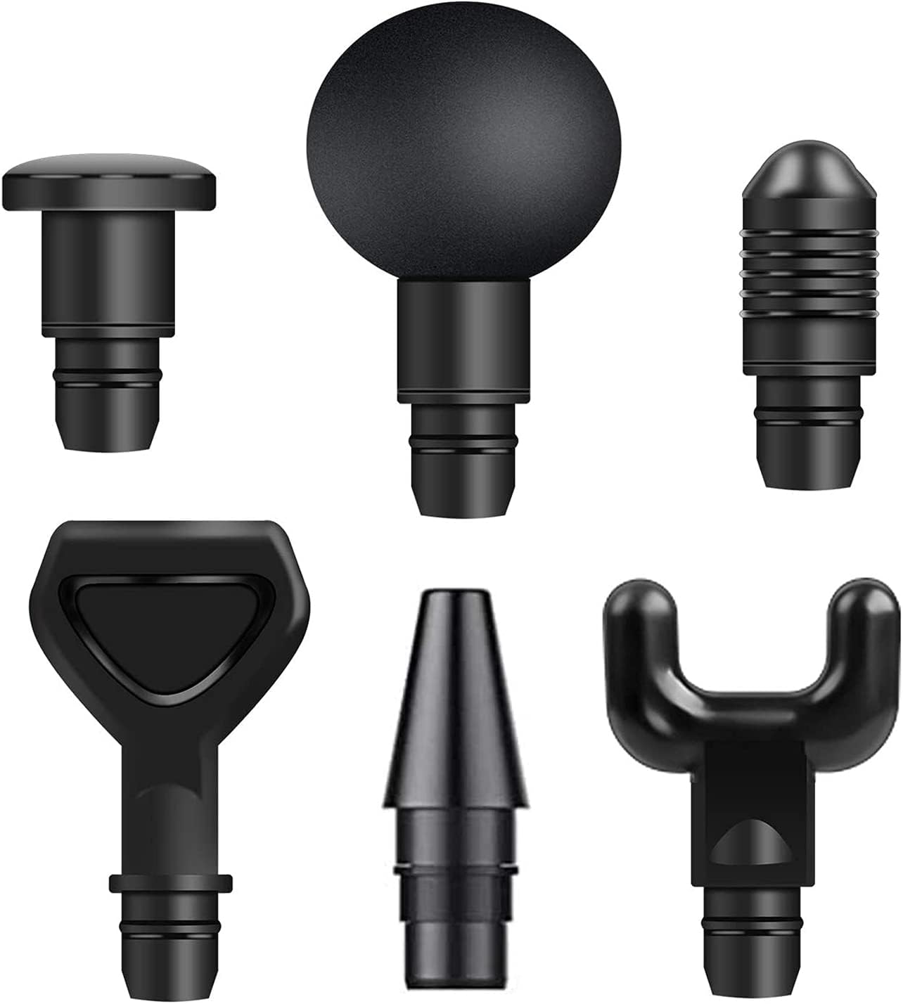 Massage Gun Heads for Hypervolt Go,Replaceable Massager Gun Attachment 6 Different Muscle Massager Heads Deep Tissue Percussion Plug and Play Salon Tools Home Pain Relief New Upgrade Massage Head