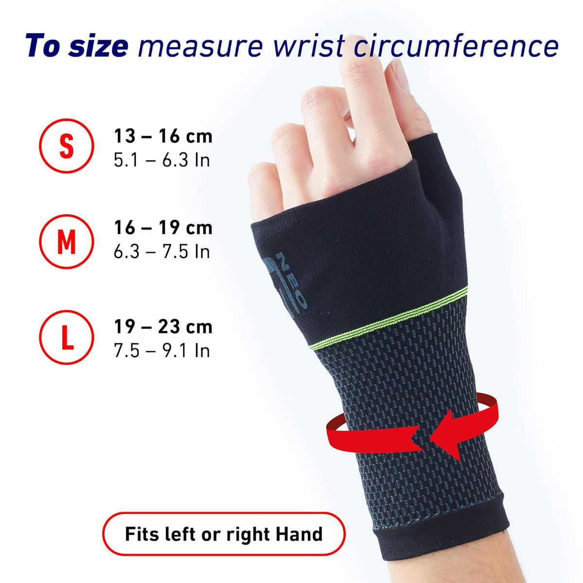 Active Wrist Support – For Sports, Golf, Basketball, Football, Yoga, Tennis. For Sprains, Strains, Tendonitis, Injury Recovery - Multi Zone Wrist Compression Sleeve – L