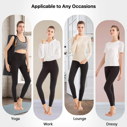 High Waisted Leggings for Women - Full Length Capri Buttery Soft Yoga Pants for Workout Athletic - Colors B