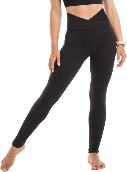 High Waisted Leggings for Women - Full Length Capri Buttery Soft Yoga Pants for Workout Athletic - Colors B