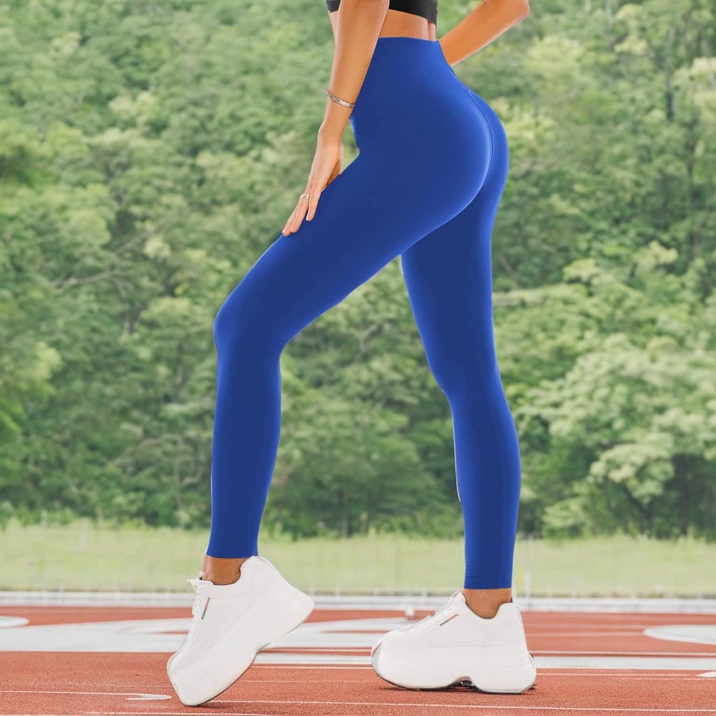 High Waisted Leggings for Women - Full Length Capri Buttery Soft Yoga Pants for Workout Athletic - Colors B