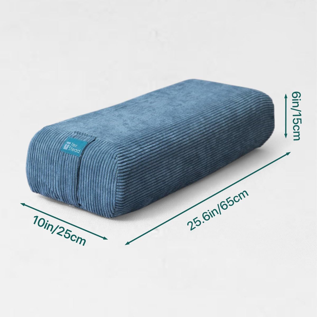 Yoga Bolster Pillow for Meditation and Support - Rectangular Foam Cushion with Removable Corduroy Cover, Machine Washable Suede-like Pillowcase & Convenient Carry Handles for Men Women Purple 1PC