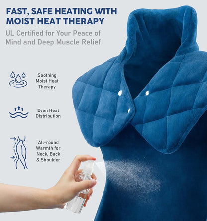 Weighted Neck & Shoulder Heating Pad for Pain Relief | | 6 Heat Settings, 2H Auto‑Off | Home & Office Use, Birthday Gifts for Men Women Dad Mom