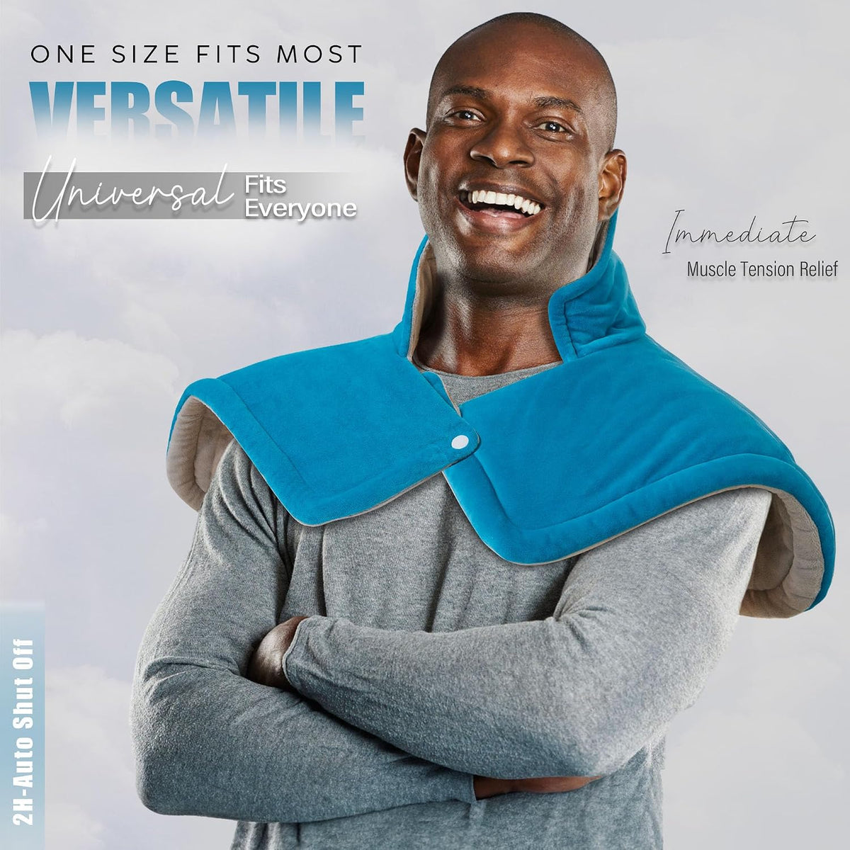 Weighted Neck & Shoulder Heating Pad for Pain Relief | | 6 Heat Settings, 2H Auto‑Off | Home & Office Use, Birthday Gifts for Men Women Dad Mom