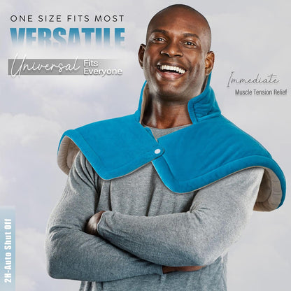 Weighted Neck & Shoulder Heating Pad for Pain Relief | | 6 Heat Settings, 2H Auto‑Off | Home & Office Use, Birthday Gifts for Men Women Dad Mom