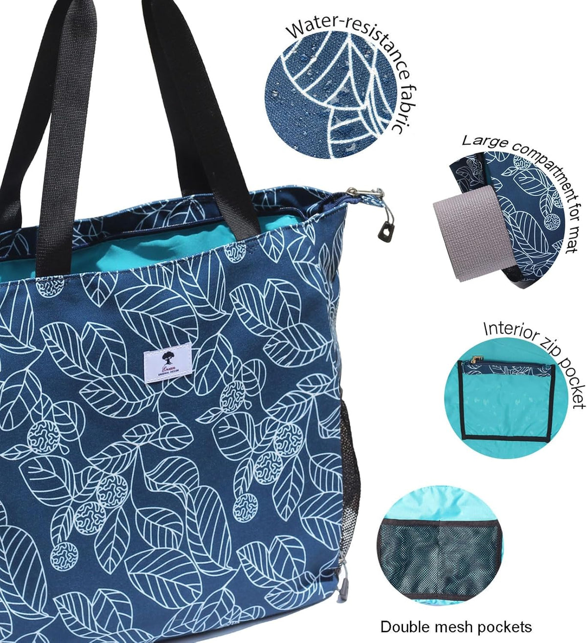 Yoga Mat Bag Yoga Tote Carrier Shoulder Bag Carryall Tote for Office,Yoga,Pilates,Travel,Beach and Gym