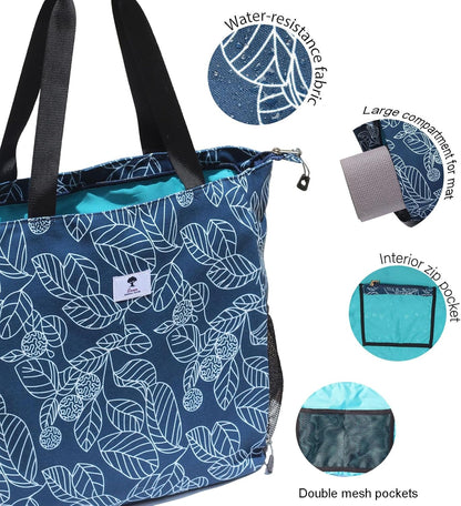 Yoga Mat Bag Yoga Tote Carrier Shoulder Bag Carryall Tote for Office,Yoga,Pilates,Travel,Beach and Gym