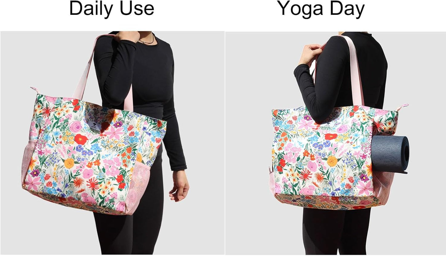 Yoga Mat Bag Yoga Tote Carrier Shoulder Bag Carryall Tote for Office,Yoga,Pilates,Travel,Beach and Gym