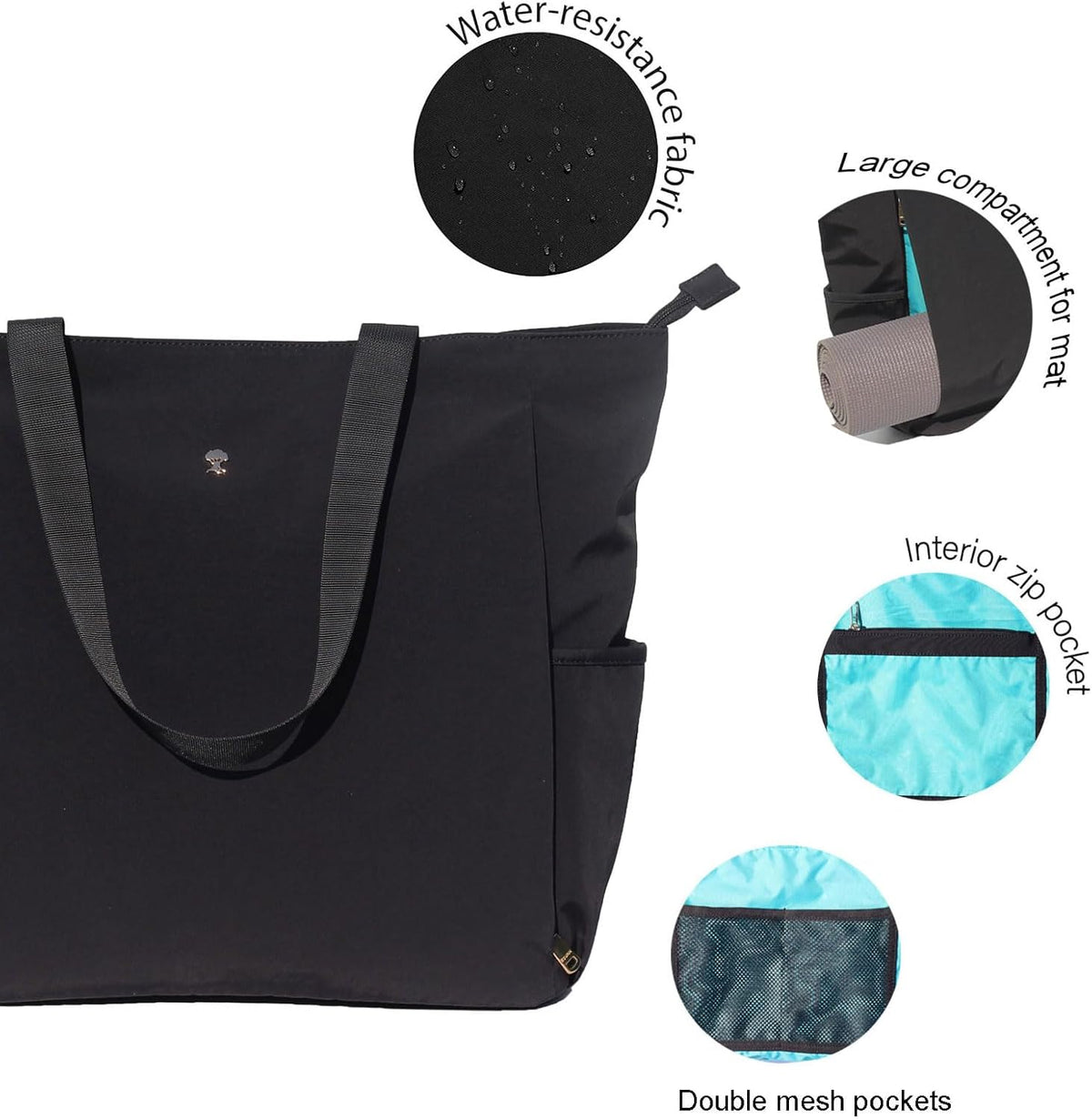 Yoga Mat Bag Yoga Tote Carrier Shoulder Bag Carryall Tote for Office,Yoga,Pilates,Travel,Beach and Gym