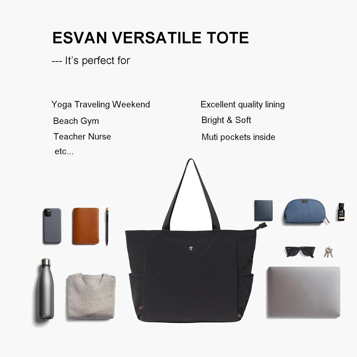 Yoga Mat Bag Yoga Tote Carrier Shoulder Bag Carryall Tote for Office,Yoga,Pilates,Travel,Beach and Gym