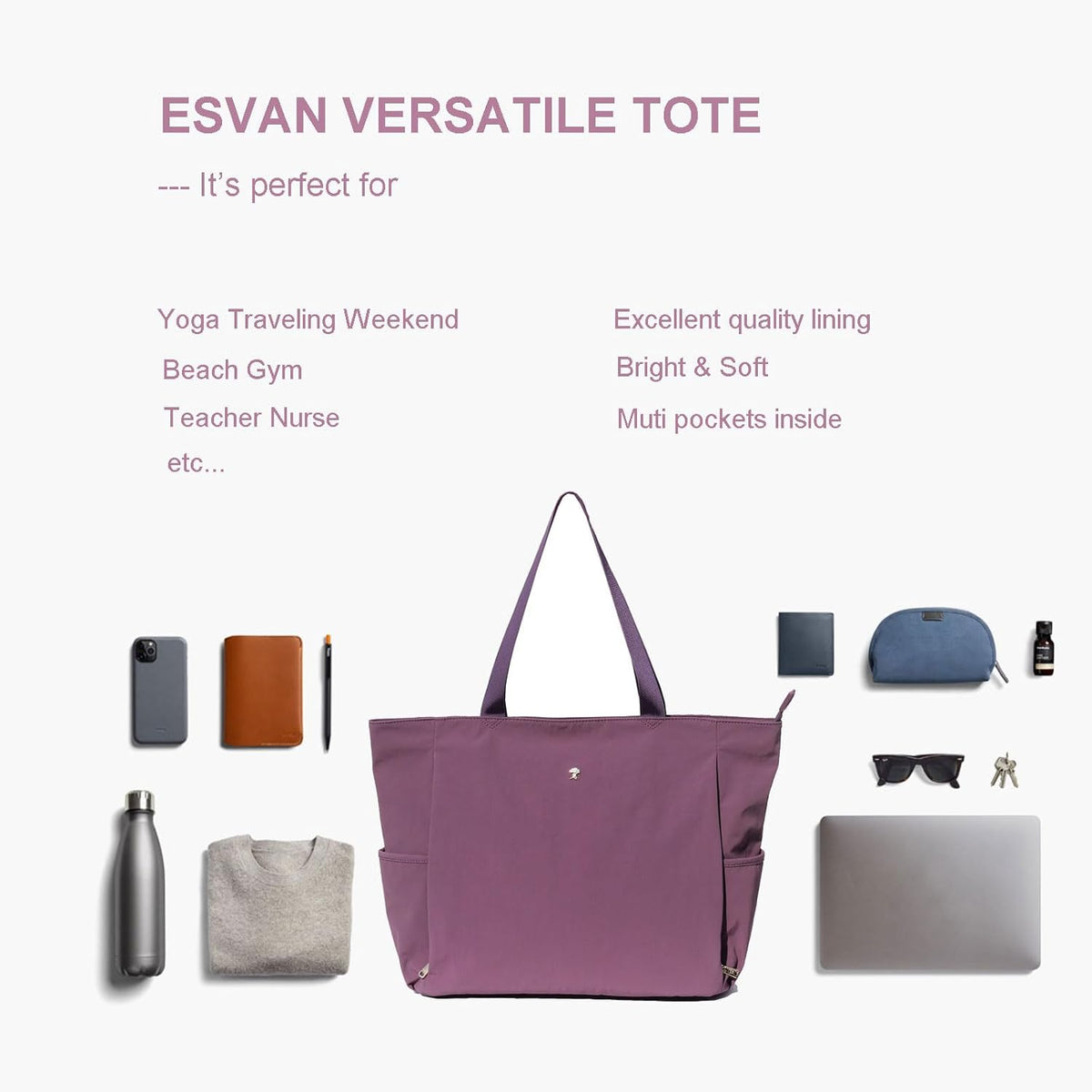 Yoga Mat Bag Yoga Tote Carrier Shoulder Bag Carryall Tote for Office,Yoga,Pilates,Travel,Beach and Gym