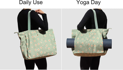 Yoga Mat Bag Yoga Tote Carrier Shoulder Bag Carryall Tote for Office,Yoga,Pilates,Travel,Beach and Gym