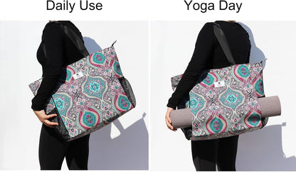 Yoga Mat Bag Yoga Tote Carrier Shoulder Bag Carryall Tote for Office,Yoga,Pilates,Travel,Beach and Gym