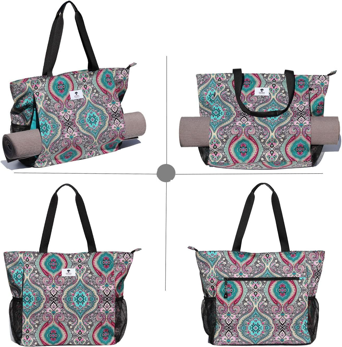Yoga Mat Bag Yoga Tote Carrier Shoulder Bag Carryall Tote for Office,Yoga,Pilates,Travel,Beach and Gym