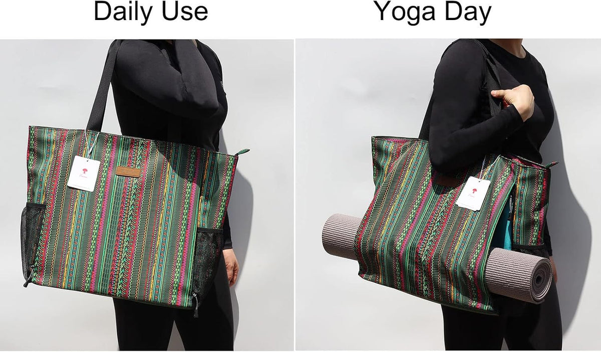 Yoga Mat Bag Yoga Tote Carrier Shoulder Bag Carryall Tote for Office,Yoga,Pilates,Travel,Beach and Gym