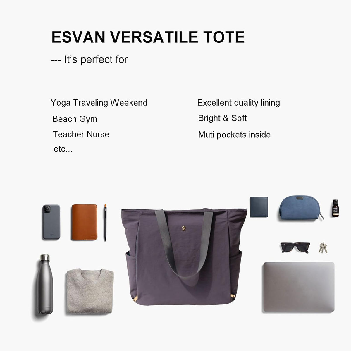 Yoga Mat Bag Yoga Tote Carrier Shoulder Bag Carryall Tote for Office,Yoga,Pilates,Travel,Beach and Gym
