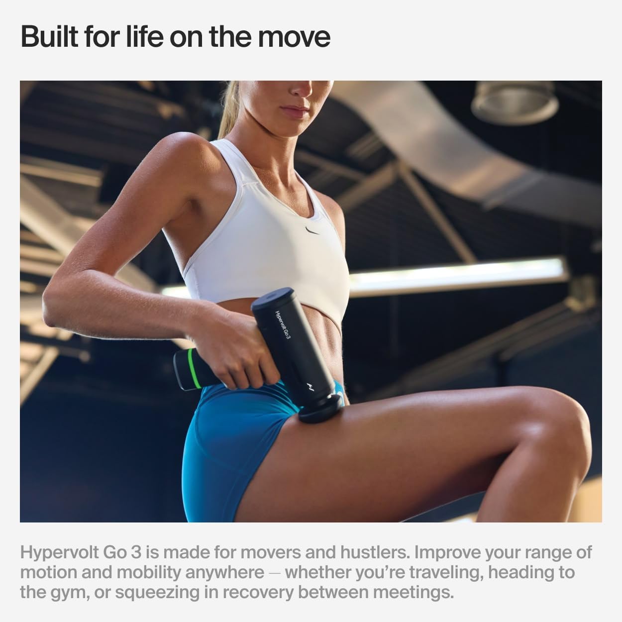 Hypervolt Go 3 Percussion Massage Gun Lightweight with Carry Case