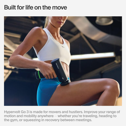 Hypervolt Go 3 Percussion Massage Gun Lightweight with Carry Case
