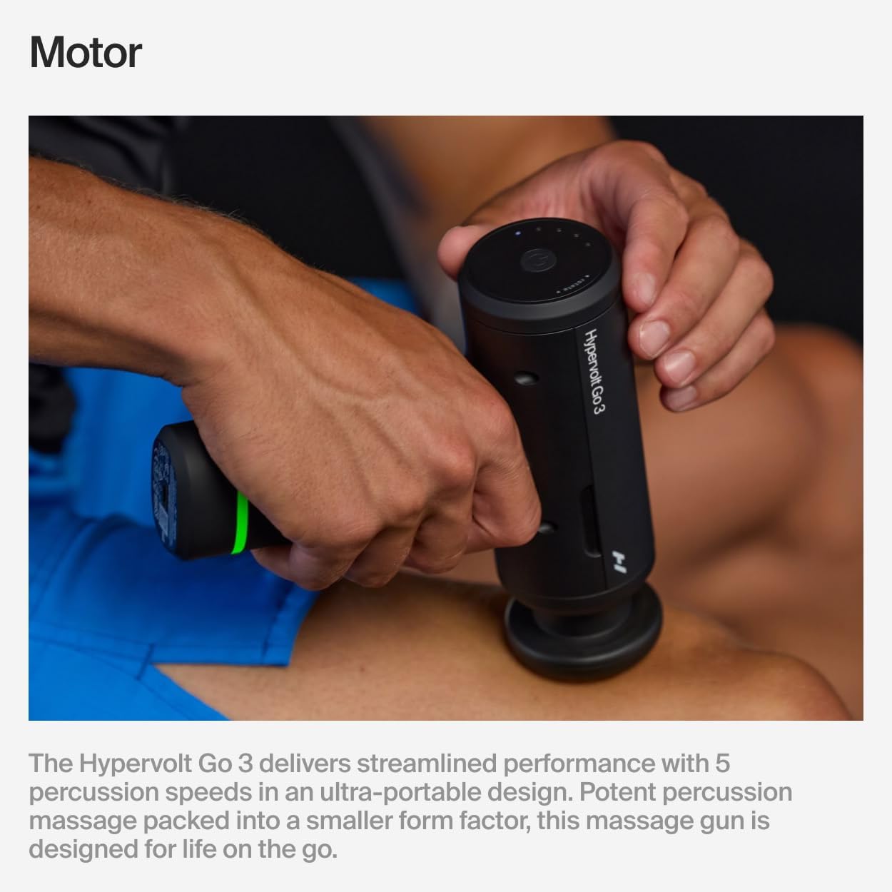 Hypervolt Go 3 Percussion Massage Gun Lightweight with Carry Case