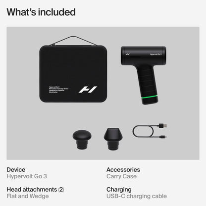 Hypervolt Go 3 Percussion Massage Gun Lightweight with Carry Case
