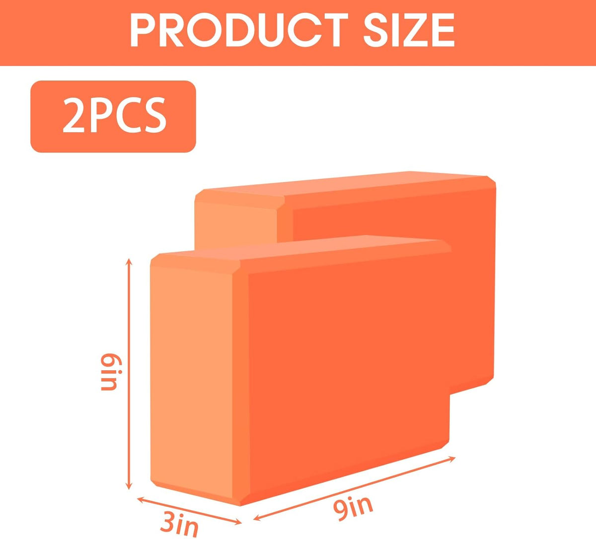 Yoga Block - Supportive Latex-Free Eva Foam - Soft Non-Slip Surface with Beveled Edges for Yoga, Pilates, Meditation - Yoga Accessories for Stability, Balance, Deepen Stretches