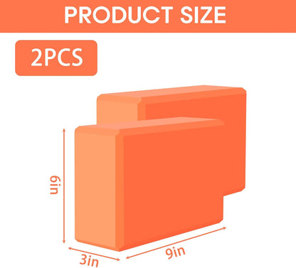 Yoga Block - Supportive Latex-Free Eva Foam - Soft Non-Slip Surface with Beveled Edges for Yoga, Pilates, Meditation - Yoga Accessories for Stability, Balance, Deepen Stretches