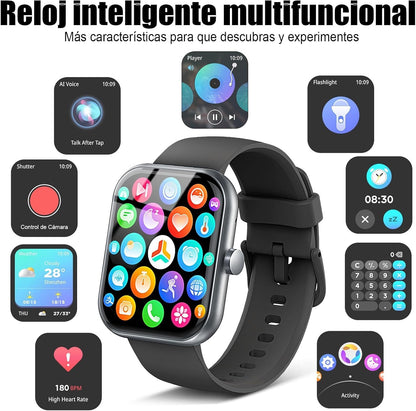 Smart Watch for Men Women (Answer/Make Call), 1.83" HD Touchscreen Fitness Tracker, 110+ Sport Modes, Fitness Watch with Heart Rate/Sleep Monitor/Step, IP68 Waterproof Smartwatch for iPhone Android