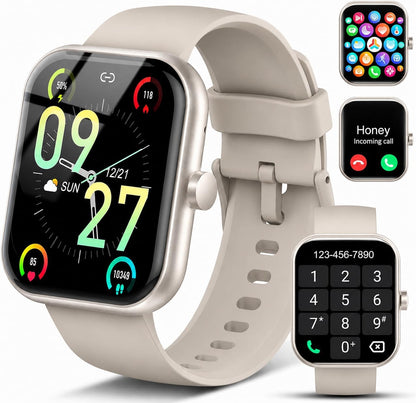 Smart Watch for Men Women (Answer/Make Call), 1.83" HD Touchscreen Fitness Tracker, 110+ Sport Modes, Fitness Watch with Heart Rate/Sleep Monitor/Step, IP68 Waterproof Smartwatch for iPhone Android
