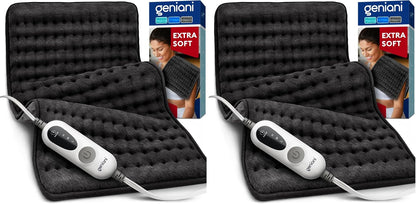 Electric Heating Pad for Back Pain & Cramps Relief, Electric Throw, Self Care Gifts for Women, Heating Pad for Neck & Shoulder, Machine Washable Microplush, Auto Shut Off (12"x24", Tabby Gray)