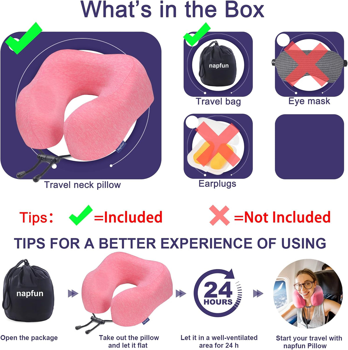 Neck Pillow for Traveling, Upgraded Travel Neck Pillow for Airplane 100% Pure Memory Foam Travel Pillow for Flight Headrest Sleep, Portable Plane Accessories, Light Grey