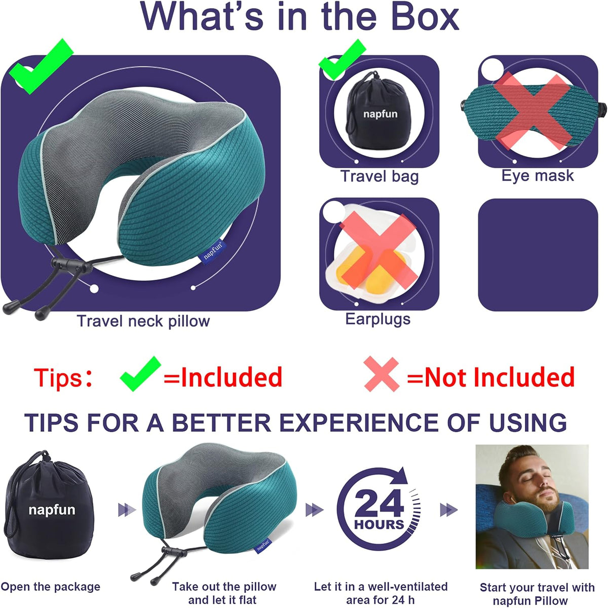 Neck Pillow for Traveling, Upgraded Travel Neck Pillow for Airplane 100% Pure Memory Foam Travel Pillow for Flight Headrest Sleep, Portable Plane Accessories, Light Grey