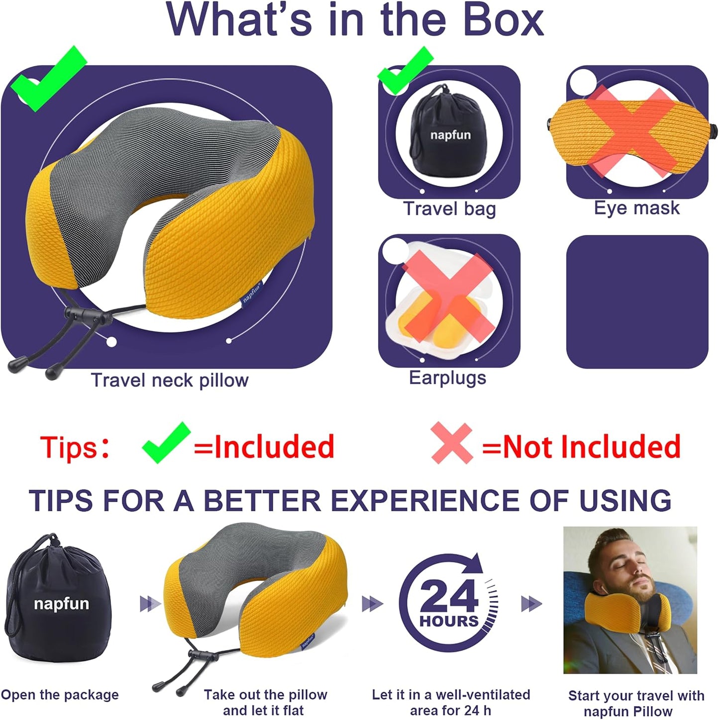 Neck Pillow for Traveling, Upgraded Travel Neck Pillow for Airplane 100% Pure Memory Foam Travel Pillow for Flight Headrest Sleep, Portable Plane Accessories, Light Grey