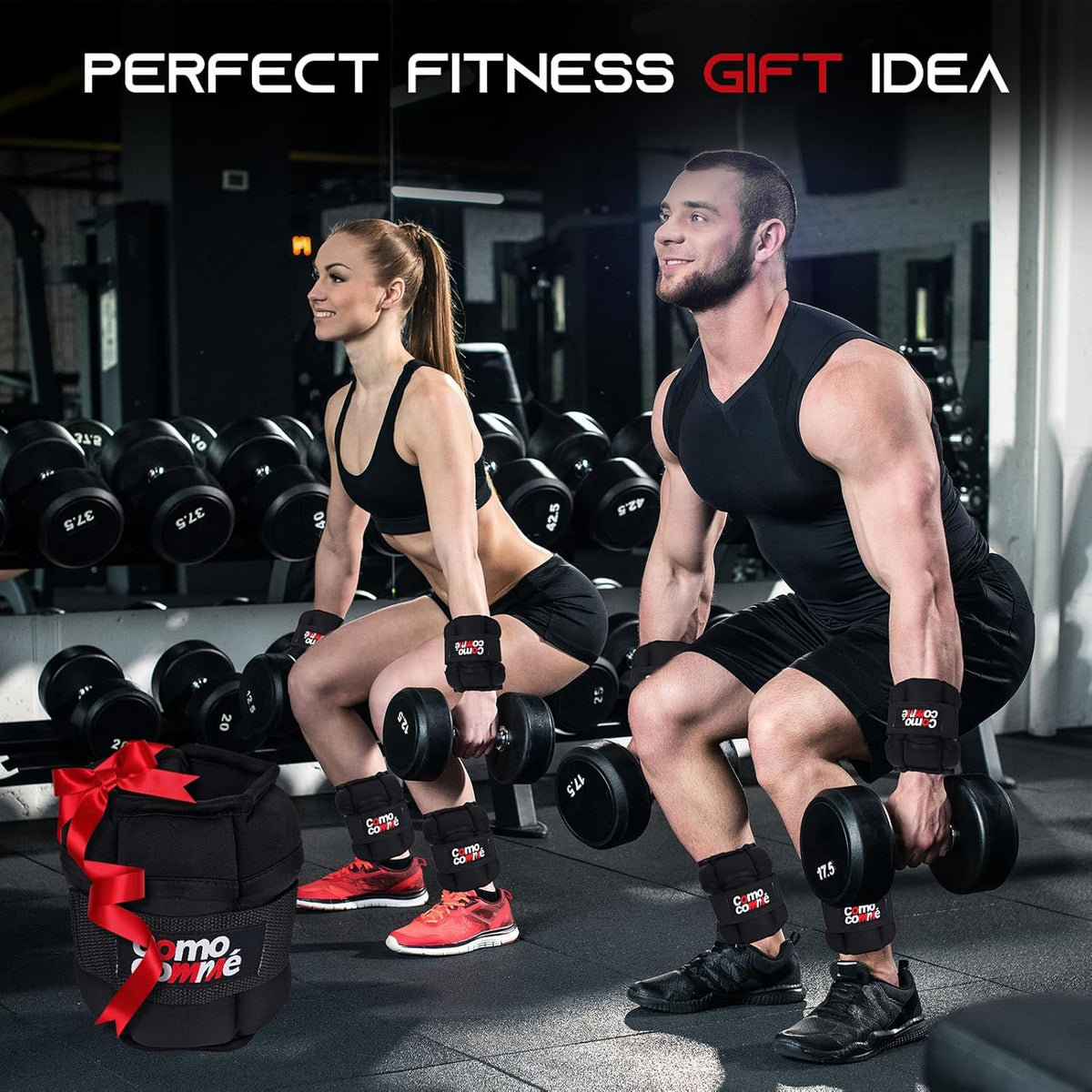 Adjustable Ankle Weights, 2 3 5 lb 1 Pair Strength Training Wrist Leg Arm Weights for Women, Men, Weighted Ankle Weight Set with Removable Sandbags for for Gym, Fitness Workout, Running Lifting
