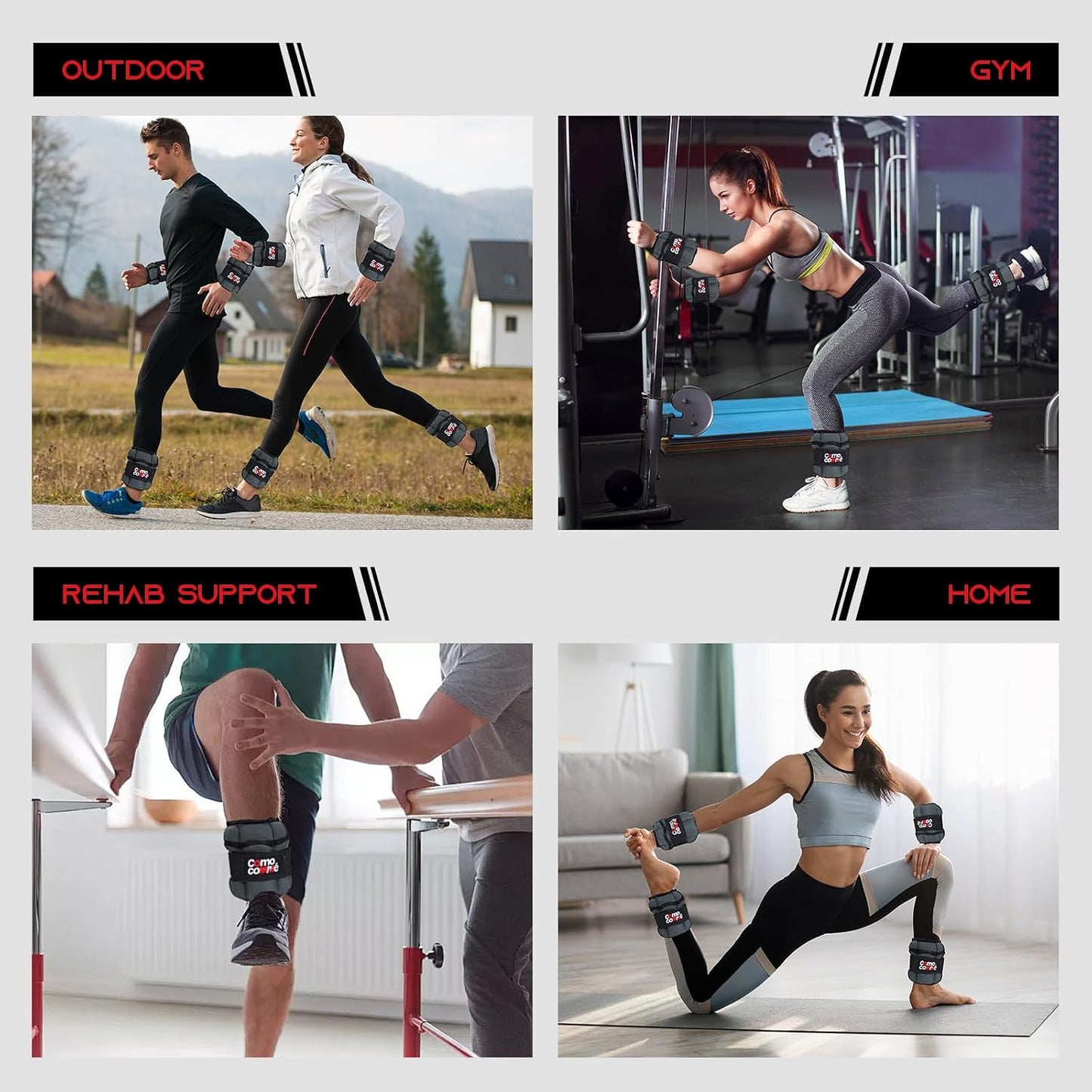 Adjustable Ankle Weights, 2 3 5 lb 1 Pair Strength Training Wrist Leg Arm Weights for Women, Men, Weighted Ankle Weight Set with Removable Sandbags for for Gym, Fitness Workout, Running Lifting